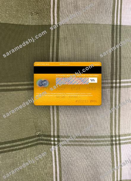 Philippines Bank of Communications mastercard gold photolook back